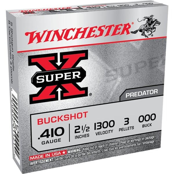 Winchester Super X 410GA 2.5" 000 Buckshot 5rds (XB41000) — Eagle Firearms