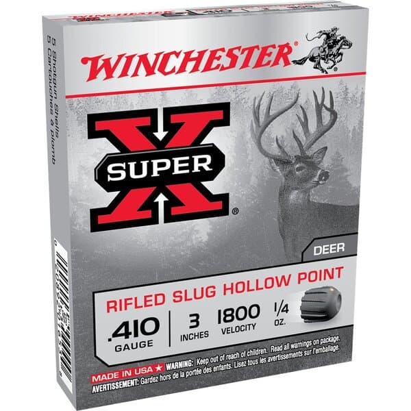 Winchester Super X 410GA 3" 1/4oz Rifled Slug HP 5rd box (X413RS5) — Eagle Firearms