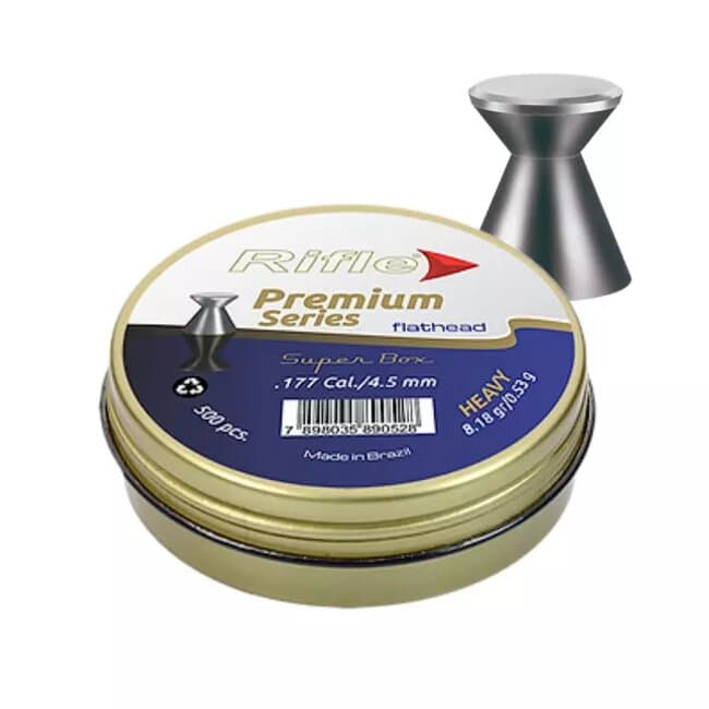 Rifle Premium Series Flathead .177CAL/4.5MM Heavy 0.53g 500 pcs — Siwash Sports