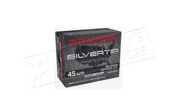 Winchester 45 Auto Silvertip, JHP 185 Grain Box of 20 #W45AST — Al Flaherty's