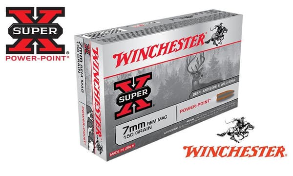 Winchester 7mm Rem Mag Super X, Power Point 150 Grain Box of 20 #X7MMR1 — Al Flaherty's