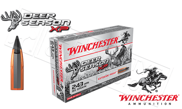 Winchester 243 WIN Deer Season, Polymer Tipped 95 Grain Box of 20 #X243DS — Al Flaherty's