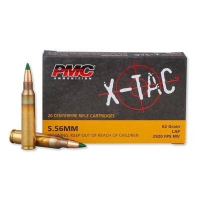 PMC Ammo X-TAC 5.56 NATO 62gr M855 SS109 Penetrator FMJ Green Tip - Box of 20 — Bulls Eye North